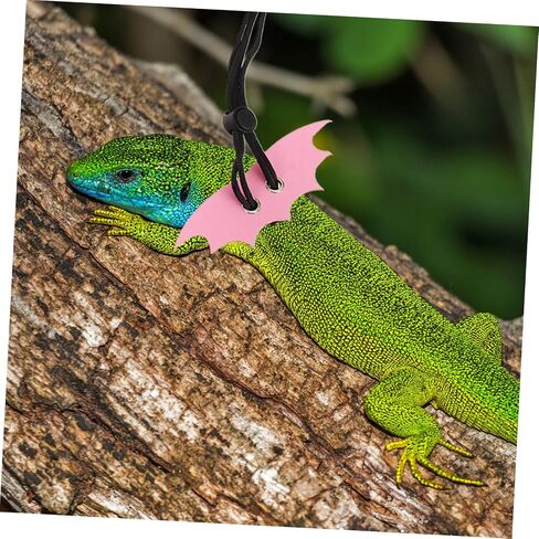 GANAZONO Adjustable Small Reptile Harness Leash for Bearded Dragons Rose-Colored Lizard Walking Leash Outdoor Pet Supply with Comfortable Fit and Secure Escape Prevention in Kuwait