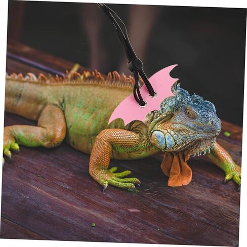 GANAZONO Adjustable Small Reptile Harness Leash for Bearded Dragons Rose-Colored Lizard Walking Leash Outdoor Pet Supply with Comfortable Fit and Secure Escape Prevention in Kuwait