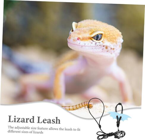 NUOBESTY Adjustable Lizard Harness Leash for Small Reptiles Portable Outdoor Walking Leash with Comfortable Rope for Bearded Dragon Leopard Gecko and Other Pets in Saudi Arabia