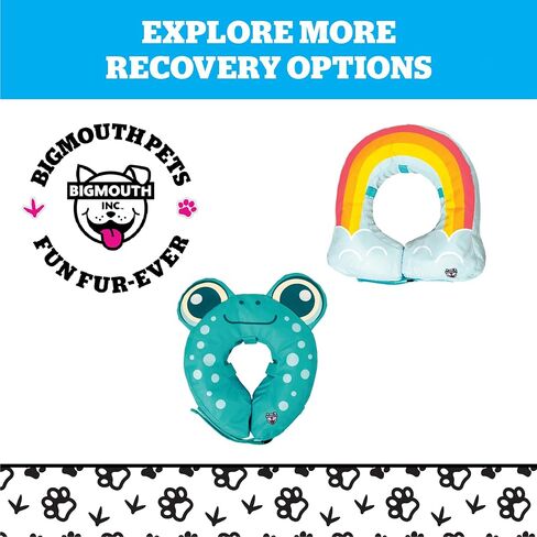 BigMouth Inc Mushroom Inflatable Dog Recovery Collar, Comfortable Cone Replacement for Pet Surgery, Protective Collars to Prevent Licking & Biting, Size Large in Saudi Arabia