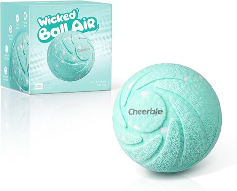 by Cheerble Smart Interactive Dog Toys, Wicked Ball AIR, 3 Interactive Modes, Automatic Moving, Bouncing, and Rotating, E-TPU Material, IPX7 Waterproof for Medium and Large Dogs in Saudi Arabia