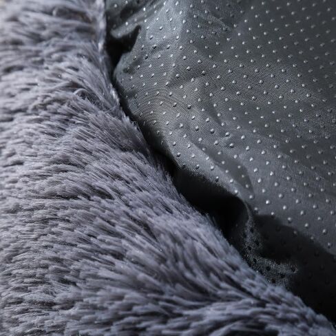 أسرة القطط للقطط الداخلية مع قاعدة غير قابلة للانزلاق، وسادة أرنب قطيفة، سرير كلب على شكل دونات، سرير ناعم من الفرو الصناعي في الداخل للقطط الداخلية، سرير أرنب مريح يصل إلى 7 رطل، حيوان أليف صغير in Kuwait