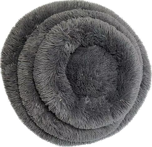 أسرة القطط للقطط الداخلية مع قاعدة غير قابلة للانزلاق، وسادة أرنب قطيفة، سرير كلب على شكل دونات، سرير ناعم من الفرو الصناعي في الداخل للقطط الداخلية، سرير أرنب مريح يصل إلى 7 رطل، حيوان أليف صغير in Kuwait