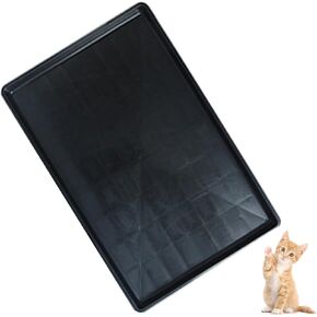 Pet Food Mat Waterproof Rubber for Replacement Tray Dog Crate Cages Crates Avoid Water or Spilling Out Dishwasher Safe Black 17.3" LX11.4 WX1.2 H in Saudi Arabia