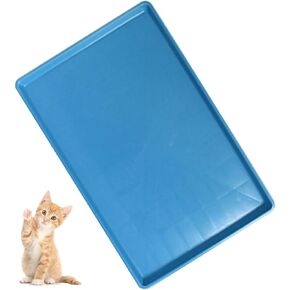 Pet Food Mat Waterproof Rubber for Replacement Tray Dog Crate Cages Crates Avoid Water or Spilling Out Dishwasher Safe Blue 34.8" LX22.6 WX1.4 H in Saudi Arabia