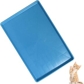 Pet Food Mat Waterproof Rubber for Replacement Tray Dog Crate Cages Crates Avoid Water or Spilling Out Dishwasher Safe Blue 28.7" LX17.7 WX1.2 H in Saudi Arabia