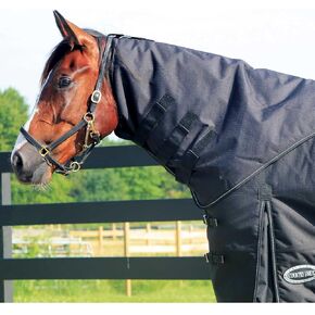 غطاء رقبة حصان Country Pride Storm Pro 1200D (متوسط، أسود) in Kuwait