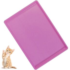 Pet Food Mat Waterproof Rubber for Replacement Tray Dog Crate Cages Crates Avoid Water or Spilling Out Dishwasher Safe Pink 34.8" LX22.6 WX1.4 H in Saudi Arabia