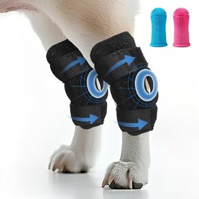 حزام رفع الكلاب قابل للتعديل، حبال كبيرة للكلاب، دعم للساق الخلفية، دعم ناعم للرفع للأرجل الخلفية الضعيفة، إعادة تأهيل الكلاب الكبيرة بعد الجراحة + مجموعة فرش أسنان للحيوانات الأليفة - طويلة وقصيرة M in Kuwait