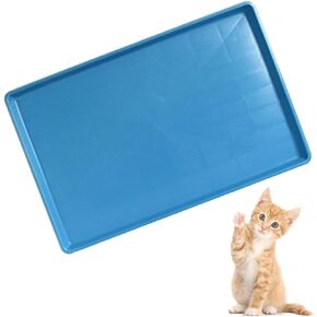 Pet Food Mat Waterproof Rubber for Replacement Tray Dog Crate Cages Crates Avoid Water or Spilling Out Dishwasher Safe Blue 22.8" LX19.3 WX1.0 H in Saudi Arabia
