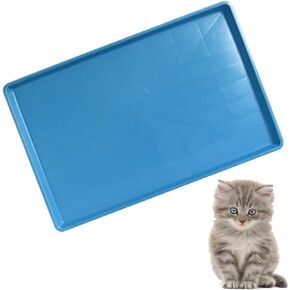 Pet Food Mat Waterproof Rubber for Replacement Tray Dog Crate Cages Crates Avoid Water or Spilling Out Dishwasher Safe Blue 28.7" LX17.7 WX1.2 H in Saudi Arabia