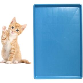 Pet Food Mat Waterproof Rubber for Replacement Tray Dog Crate Cages Crates Avoid Water or Spilling Out Dishwasher Safe Blue 26.4" LX19.3 WX1.2 H in Saudi Arabia