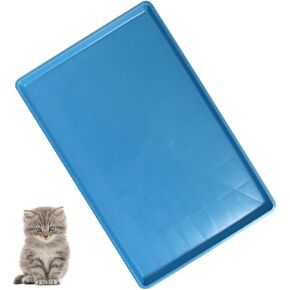 Pet Food Mat Waterproof Rubber for Replacement Tray Dog Crate Cages Crates Avoid Water or Spilling Out Dishwasher Safe Blue 22.8" LX16.3 WX1.2 H in Saudi Arabia