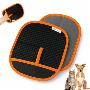 2 PC RivOcen Pet Hair Removal Brush Gloves, Electrostatic Reusable Cat Dog Hair Remover Grooming Glove Tool. Reusable Magic Brush Pet Hair Remover Tool for Carpet, Couch,Car Seat, Laundry. in Saudi Arabia