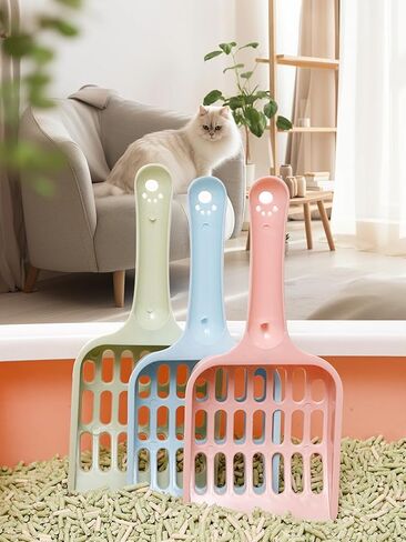 Cat Litter Scoop with Hollow Design – Cute and Durable Cat Cleaning Tool, Comfortable Handle for Easy Litter Box Maintenance in Saudi Arabia