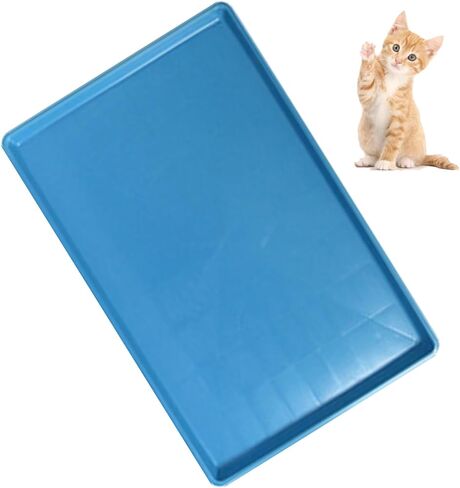 Pet Food Mat Waterproof Rubber for Replacement Tray Dog Crate Cages Crates Avoid Water or Spilling Out Dishwasher Safe Blue 34.8" LX22.6 WX1.4 H in Saudi Arabia