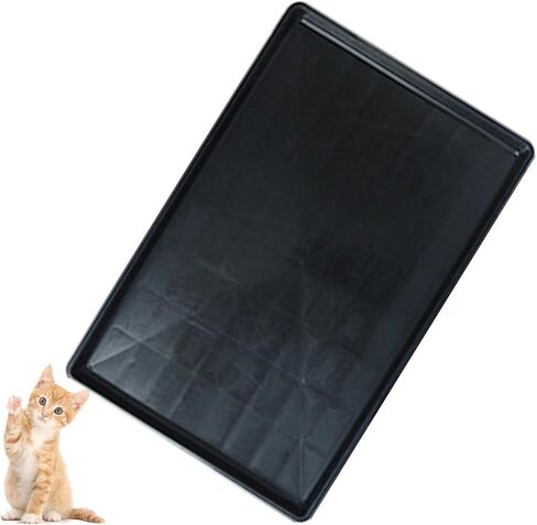 Pet Food Mat Waterproof Rubber for Replacement Tray Dog Crate Cages Crates Avoid Water or Spilling Out Dishwasher Safe Black 22.8" LX16.3 WX1.2 H in Kuwait