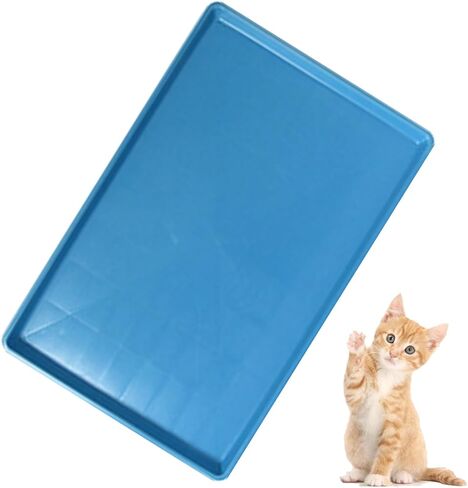 Pet Food Mat Waterproof Rubber for Replacement Tray Dog Crate Cages Crates Avoid Water or Spilling Out Dishwasher Safe Blue 19.5" LX13.2 WX1.0 H in Saudi Arabia