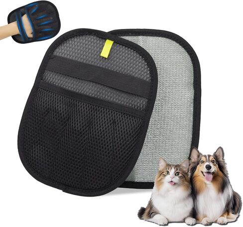 Pet Hair Removal Glove for Cats & Dogs, Upgraded Five-Finger Electrostatic Pet Hair Gloves, Reusable Magic Brush Pet Hair Remover Tool for Laundry, Couch, Carpet, Car Seat,Cat Grooming Gloves in Saudi Arabia