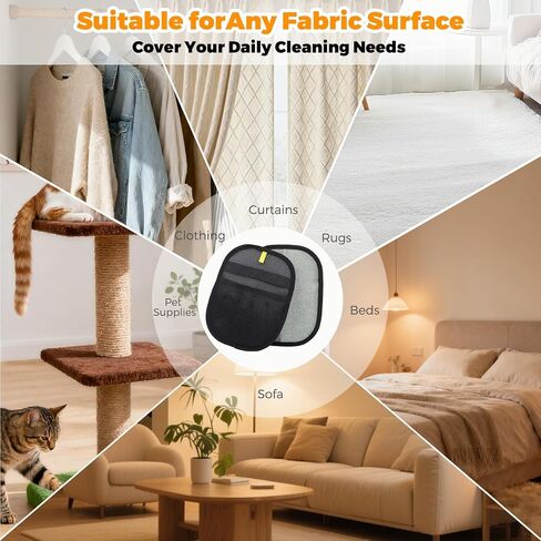 Pet Hair Removal Glove for Cats & Dogs, Upgraded Five-Finger Electrostatic Pet Hair Gloves, Reusable Magic Brush Pet Hair Remover Tool for Laundry, Couch, Carpet, Car Seat,Cat Grooming Gloves in Saudi Arabia