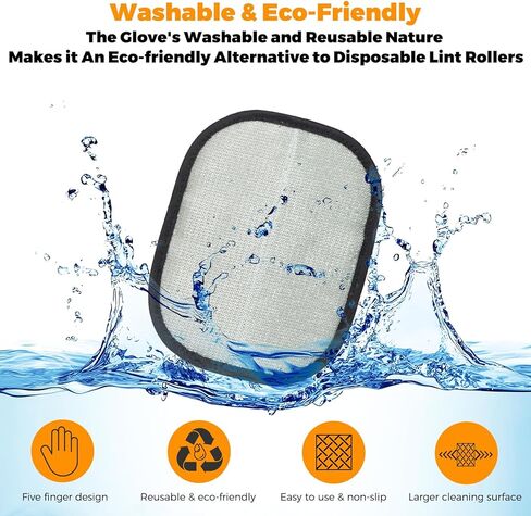Pet Hair Removal Glove for Cats & Dogs, Upgraded Five-Finger Electrostatic Pet Hair Gloves, Reusable Magic Brush Pet Hair Remover Tool for Laundry, Couch, Carpet, Car Seat,Cat Grooming Gloves in Saudi Arabia