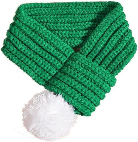 Christmas Scarf for Dog,Knitted Dog Christmas Scarf & Bandana,Pet Holiday Party Costume Accessories, Green in Saudi Arabia