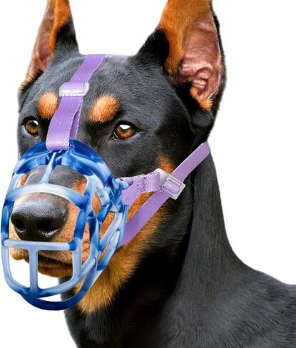 Dog Basket Muzzle, Anti-Biting Chewing Cage Muzzle, Lightweight and Comfortable, Allows Panting & Drinking, Transparent Size 1 in Saudi Arabia
