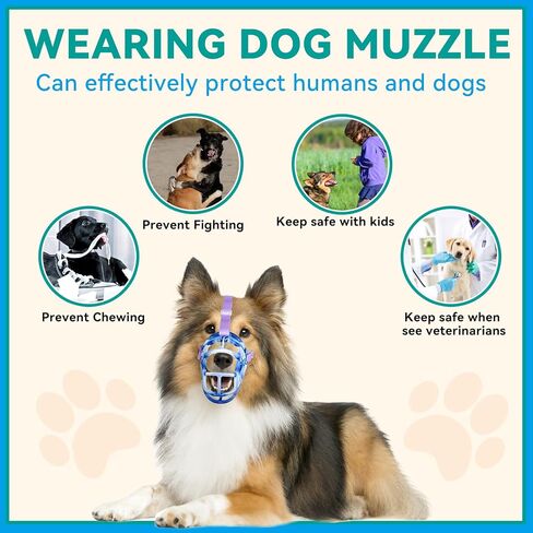 Dog Basket Muzzle, Anti-Biting Chewing Cage Muzzle, Lightweight and Comfortable, Allows Panting & Drinking, Transparent Size 1 in Saudi Arabia