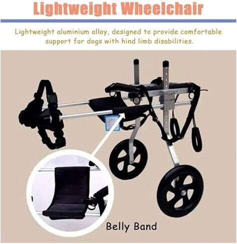 Large Pet Dog Wheelchair for German Shepherd, M/XL/XXL/XXXL Adjustable Mobility Rehabilitation Wheels, Disabled Hind Legs Walking for 15 to 60kg Dog in Saudi Arabia