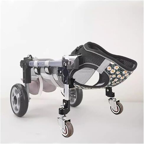 Dog Mobility Aid Wheelchair Adjustable Front Back Wheels for Small, Medium, and Large Dogs with Paralysis Or Injury Leg Brace Trolley for Arthritis and Mobility Support in Saudi Arabia