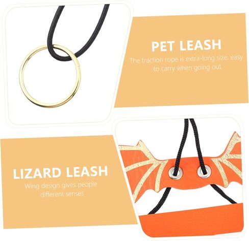 5Pcs Adjustable Reptile Wing Leash Harness for Small Lizards and Geckos Soft Comfortable Design for Outdoor Walking and Training in Saudi Arabia