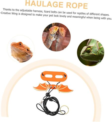 5Pcs Adjustable Reptile Wing Leash Harness for Small Lizards and Geckos Soft Comfortable Design for Outdoor Walking and Training in Saudi Arabia