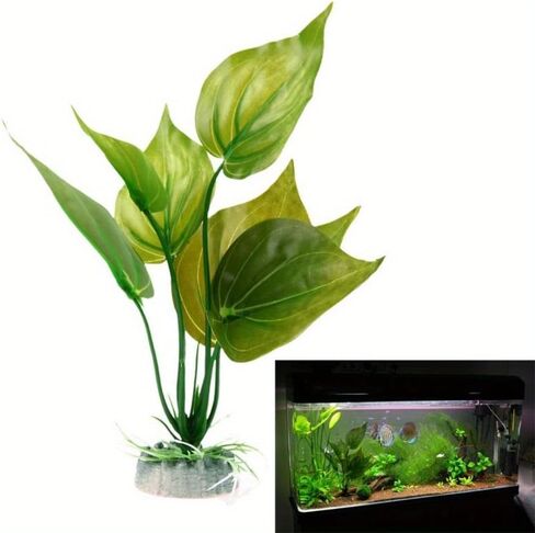 1PC Fish Aquarium Plants Artificial Plastic GreenGrass Weed Plant Aquarium Ornament Fish Tank Decoration (L) in Saudi Arabia