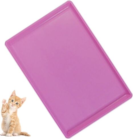 Pet Food Mat Waterproof Rubber for Replacement Tray Dog Crate Cages Crates Avoid Water or Spilling Out Dishwasher Safe Pink 34.8" LX22.6 WX1.4 H in Saudi Arabia