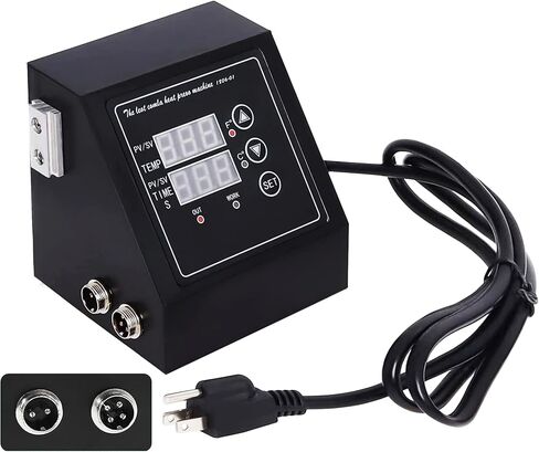 K Type Heat Press Control Box,Replacement Parts for 15x15 Heat Press with Replaceable Fuse,Temperature Time Controller,Heat Press Control Box for T Shirts、Mug、Cup,1400W,Pre-Purchase Consultation in Kuwait