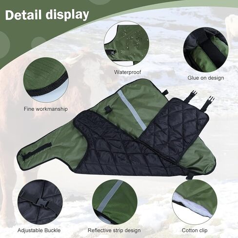 Calf Blankets Jacket for Calves - Calf Coat Keep Warmming, Soft Calf Cow Warm Clothes Comfortable Freezing Resistance1 Cold Proof Oxford Cloth Waterproof (Blue 2 PCS) in Kuwait