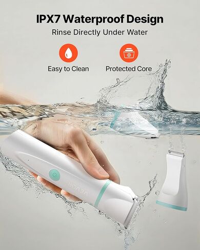 VEVOR Dog Clippers for Grooming, 4 in 1 Dog Grooming Kit, Low Noise, Rechargeable Pet Shaver with 6 Combs & 4 Detachable Blades, Waterproof Cordless Pet Hair Trimmers Nail Grinder Set for Dogs Cats in Kuwait