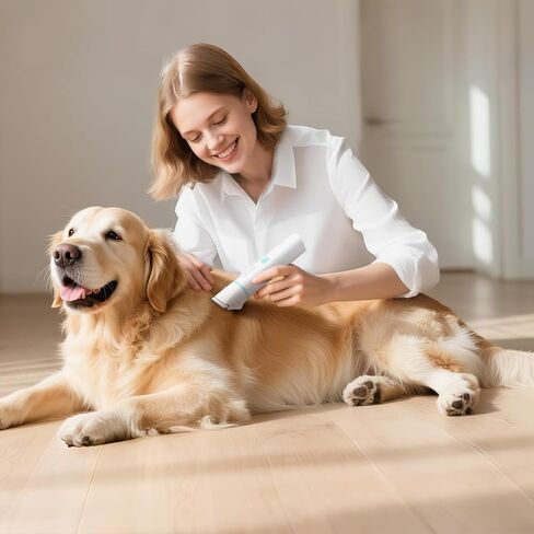 VEVOR Dog Clippers for Grooming, 4 in 1 Dog Grooming Kit, Low Noise, Rechargeable Pet Shaver with 6 Combs & 4 Detachable Blades, Waterproof Cordless Pet Hair Trimmers Nail Grinder Set for Dogs Cats in Kuwait