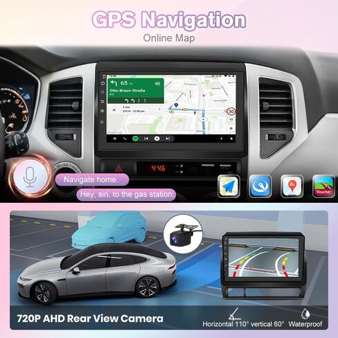 Car Radio for Toyota Tacoma 2005-2015 Built-in carplay Android Anto,9 inch Android 12 Car Stereo Head Unit 2G RAM 32GROM with DSP WiFi GPS Navigation Bluetooth Steering Wheel Control in Saudi Arabia