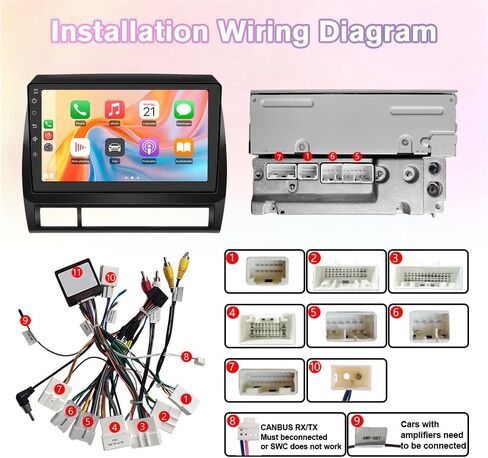 Car Radio for Toyota Tacoma 2005-2015 Built-in carplay Android Anto,9 inch Android 12 Car Stereo Head Unit 2G RAM 32GROM with DSP WiFi GPS Navigation Bluetooth Steering Wheel Control in Saudi Arabia