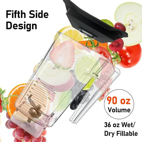 لكوب إبريق بديل Blendtec Wildside+ Jar متوافق مع حاوية السلسلة الكلاسيكية/المصممة/المحترفة/التجارية - سعة مزج 36 أونصة، ضمان كامل لمدة عامين in Kuwait
