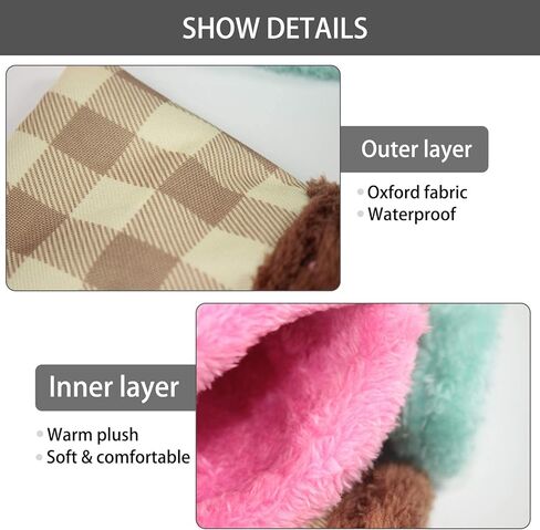 حقيبة نوم الهامستر، سرير شتوي ناعم دافئ، قطيفة صغيرة لعش الحيوانات الأليفة، كيس مخبأ، كيس للقنفذ، خنزير غينيا، السنجاب، الحيوانات الصغيرة (لون عشوائي) in Kuwait