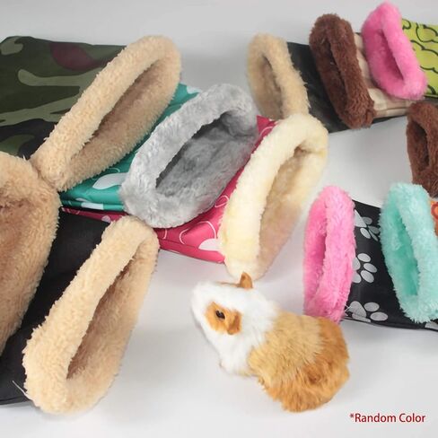 حقيبة نوم الهامستر، سرير شتوي ناعم دافئ، قطيفة صغيرة لعش الحيوانات الأليفة، كيس مخبأ، كيس للقنفذ، خنزير غينيا، السنجاب، الحيوانات الصغيرة (لون عشوائي) in Kuwait