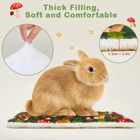 Glittme 10Pcs Guinea Pig Bed Soft Bunny Mats Warm Rabbit Bedding Guinea Pigs Mat Small Animal in Kuwait
