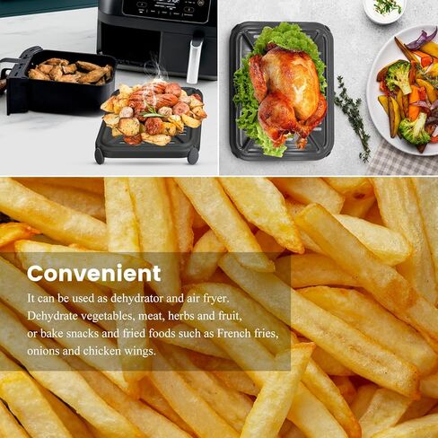 GWYXC Air Fryer Grill Pan for Ninja Foodi DZ401 DZ550 DualZone Air Fryers, Replacement Air Fryer Crisper Plate Grill Plate Tray Accessories with Rubber Bumpers, Dishwasher Safe in Saudi Arabia