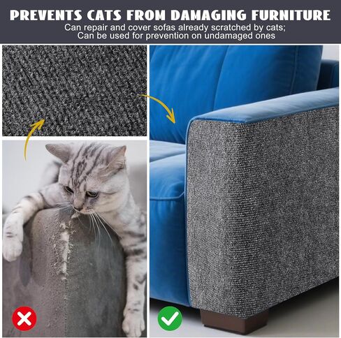 Cat Scratch Furniture Protector,Couch Protector from Cat Claws,Couch Cover for Cats,Adhesive Cuttable Kitten Scratch for DIY Climbing,Suitable for Sofa,Wall,Door,Table Legs (Khaki, 39.3x15.7in) in Kuwait