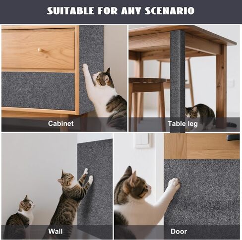 Cat Scratch Furniture Protector,Couch Protector from Cat Claws,Couch Cover for Cats,Adhesive Cuttable Kitten Scratch for DIY Climbing,Suitable for Sofa,Wall,Door,Table Legs (Khaki, 39.3x15.7in) in Kuwait