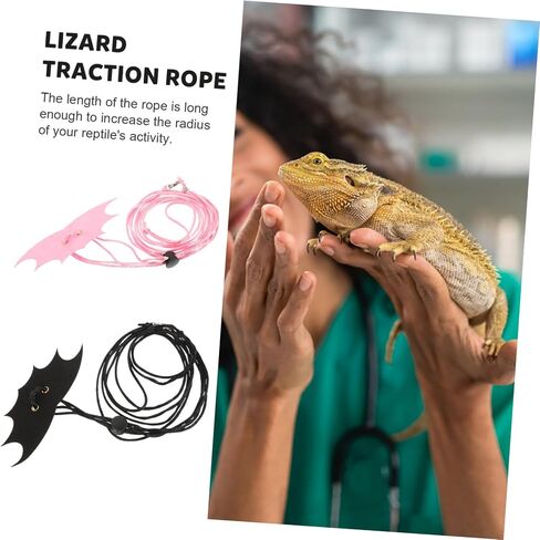 2 Sets Small Pet Traction Rope for Lizards and Reptiles Bright Color Leash for Squirrels and Bearded Dragons Easy to Use Cute Outdoor Harness for Small Animals in Saudi Arabia