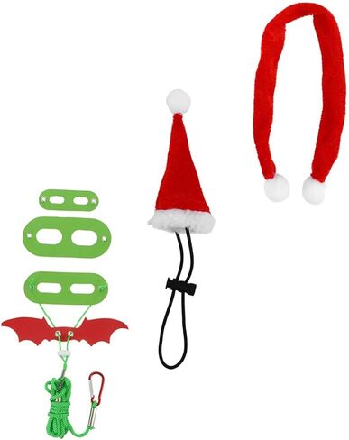 Bearded Dragon Leash with Hat and Scarf Outdoor Reptile Harness for Lizards Geckos and Small Pets Unique Christmas Costume Accessory for Walking and Holiday Parties in Saudi Arabia