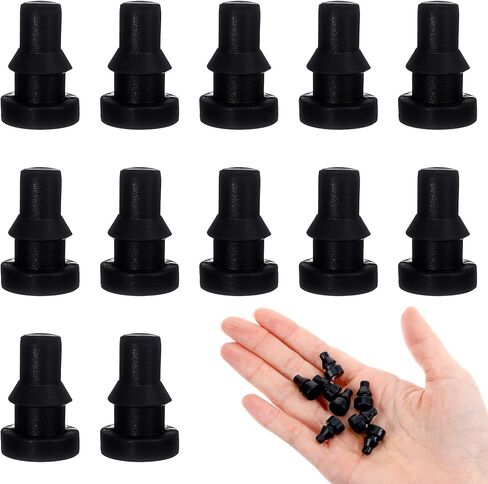 12Pcs Rubber Feet for Slow Cookers Replaceable Slow Cooker Legs Pot Insert Accessories Prevent Scratches Marks and Damages Rubber Push-in Bumper, Black in Saudi Arabia